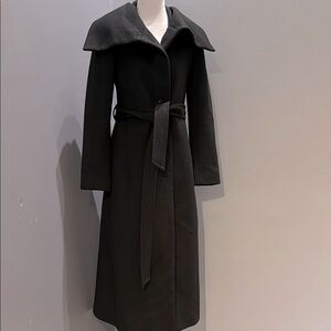 Sofia Cashmere Black Long Coat